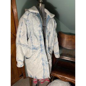 Vintage 80’s-90’s British Mist acid wash denim coat